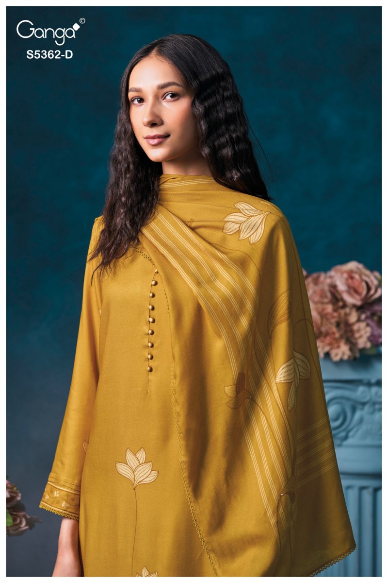 Diansa 5362 By Ganga Wool Pashmina Dress Materials